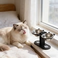 thumbnail image 5 of Rewenti Support de Bol pour Animaux en Bois Réglable Incliné Support de Bol pour Chats Bol Surélevé Mangeoire, 5 of 5