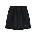 thumbnail image 2 of SGFCWSX Boys Athletic Shorts with Pockets Ice Silk Elastic Waist Quick Dry Summer Sports Shorts for Teens Black Size 14-15 Years, 2 of 3