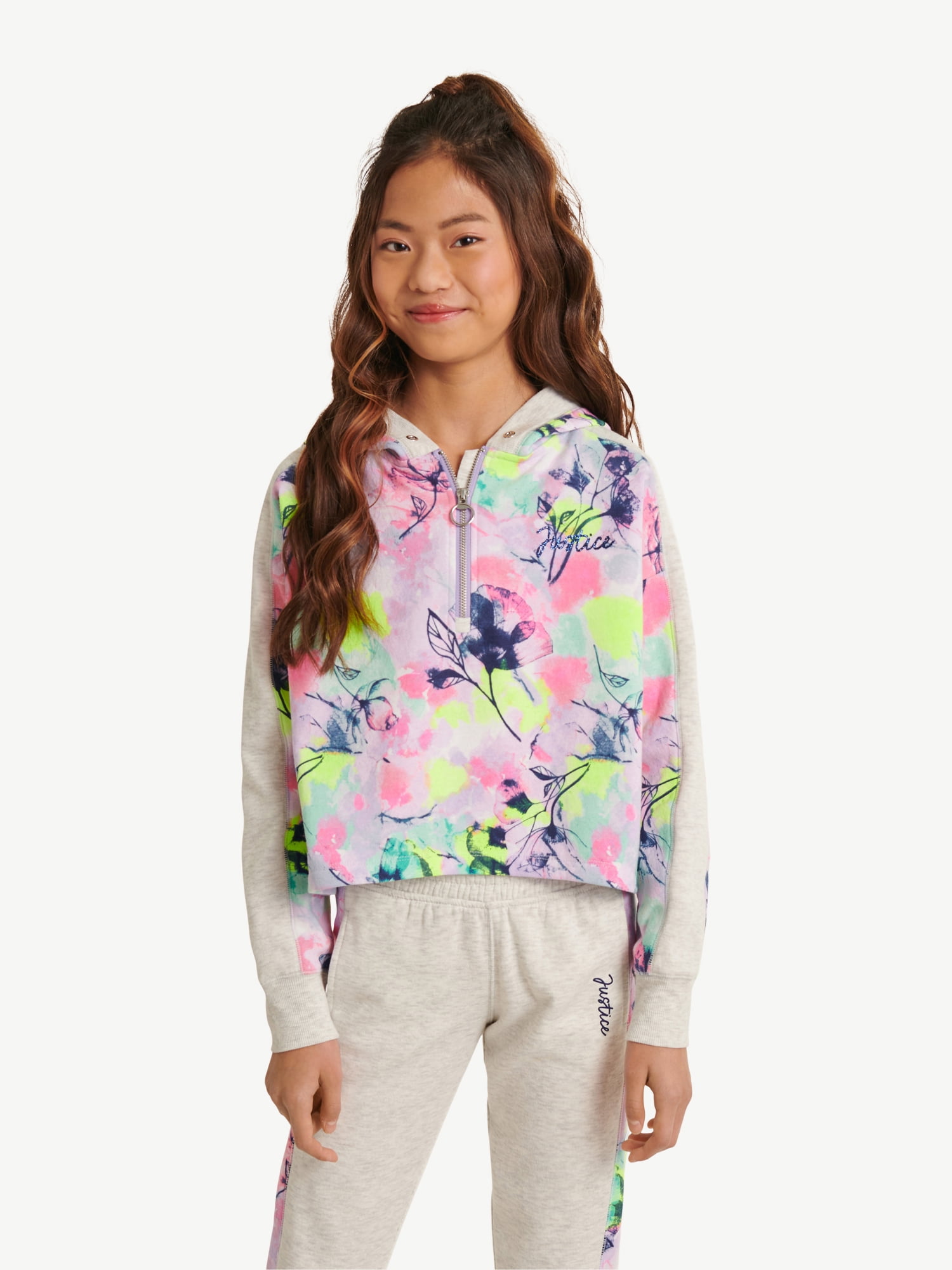 Justice Girl's Collection X Half Zip Hoodie, Sizes XS-XLP