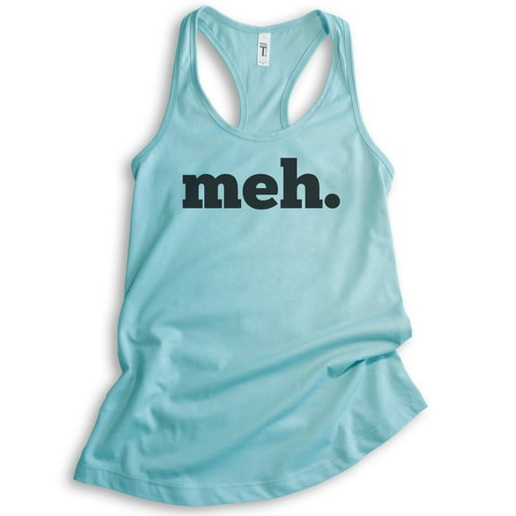 Meh Tank Top, Ladies Racerback Tank Top, Geek Tank, Nerd Tank, Gamer Tank, Gaming Tank, Cancun, Medium