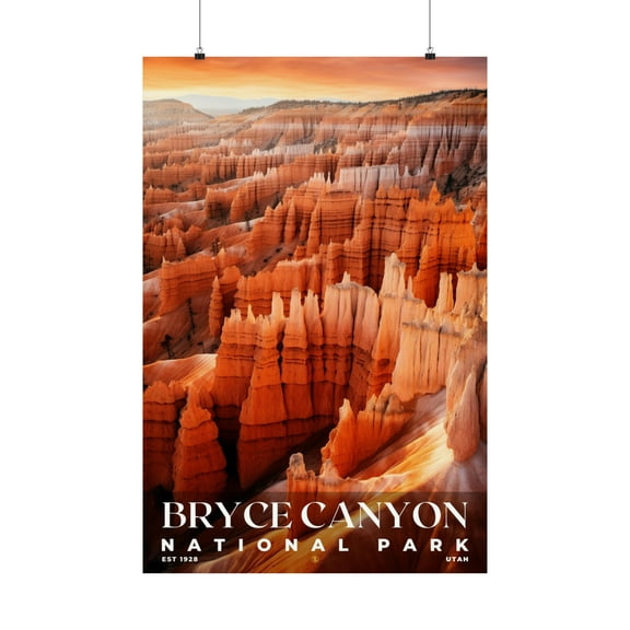 ELNEIT - Bryce Canyon National Park Poster, Unframed Matte Paper, S10