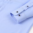 thumbnail image 6 of Dovford Men's Dress Shirts Solid Long Sleeve Stretch Wrinkle-Free Formal Shirt Business Casual Button Down Shirts, 6 of 6