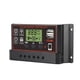 thumbnail image 1 of Regulador de carga de batería de panel solar de 10-30 A, LCD, automático, USB dual, 12 V/24 V, naranja, 20 A, 1 of 5