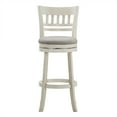 thumbnail image 3 of Weston Home Shapel Lattice Back 29"H Swivel Bar Stool, Antique White Finish, Grey Linen, 3 of 7