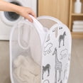 thumbnail image 5 of Collapsible Laundry Basket | Pop Up Laundry Hamper | Black Laundry Storage Organizer for Bathroom Dorm Bedroom, Safari Nursery Decor, 5 of 7