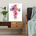 thumbnail image 5 of Floral Cross Watercolor Canvas Wall Art, Spring Theme Religious Print for Living Room Bedroom Dining Room Office Hallway Staircase, 5 of 8