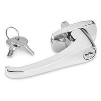 Tennsco Cabinet Handle - TN301 Locking Handle with 2 Keys, Bright Finish - Replacement Handle for Storage Cabinets, Right Side Door