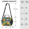 thumbnail image 3 of Insulated Lunch Bag 6L Leak-Proof Lunch Box with Shoulder Strap Multiple Pockets Lunch Tote Capybaras Holding Lemons, 3 of 9