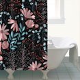thumbnail image 4 of Waterproof Beautiful Colorful Floral Shower Curtain 72x72 Inch Boho Style Polyester Unique Shower Curtain for Bathroom Hotel Home Decor with 12 Plastic Hooks, 4 of 5