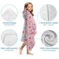 thumbnail image 7 of Pink Cow Milk Strawberry Pattern Hooded Bath Towel，60"x35" for Ages 3 To 12 Kids, Quick Dry Lightweight Soft Microfiber Hood Beach Towel Cover Up for Kids, 7 of 7