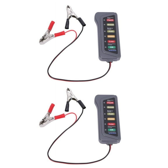NEW 2X 12V Car Battery & Alternator Tester - Test Condition Charging (LED indication)