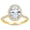 Yellow Gold, variant on 1 Carat Platinum LAB GROWN DIAMOND Halo Oval Cut Diamond Engagement Ring (E-F Color VS2-SI1 Clarity) Size: 4