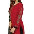 thumbnail image 6 of Trendmalls Women's Georgette Embroidery Work Ready To Wear Stright Sharara Suit Set, 6 of 8