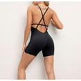 thumbnail image 5 of biudgviw Womens Workout Rompers Spaghetti Strap Square Neck Athletic Bodysuits One Piece Bodycon Summer Outfits for Yoga, 5 of 5