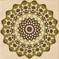 thumbnail image 1 of Ahgly Company Machine Washable Indoor Square Transitional Khaki Gold Area Rugs, 7' Square, 1 of 7