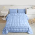 thumbnail image 2 of Homewish Chic Polka Dots Bedding Comforter Set,Modern Minimalsit Geometric Twin Comforter Sets,Blue White Bedding Set For Boys Girls,Ultra Soft Home Decor Reversible,2pcs, 2 of 8