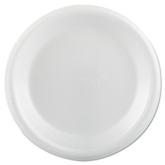 Plastifar 12003 9 in. Plate Foam Dinnerware - White (500/Carton)