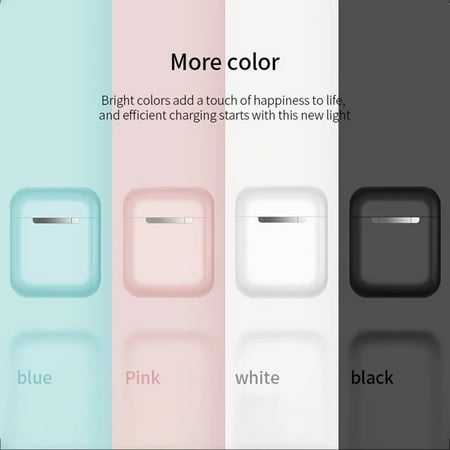 White Headphones With Mic I16 TWS Wireless Bluetooth 5.0 Earbuds Stereo Sound Headphones True Wireless Stereo Earphones With Mic for Smartphone White ()