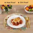 thumbnail image 4 of Summer Coastal Round 13 Inch Placemats Set of 4, Nautical Ocean Starfish Conch Coral Retro Brown HeatResistant Non Slip Place Mats for Dining Table, Wipeable Kitchen Table Mats for Housewarming, 4 of 9