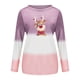 thumbnail image 4 of Moda mujer manga larga cuello redondo Navidad impreso señoras sudadera Tops blusa Fridja fksj2525, 4 of 4