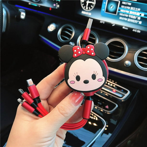 Cargador 3 en 1 Cable de datos Tipo C para iOS para Android Adaptador retráctil Carga rápida Multifunción Portátil Tipo 1