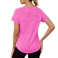 thumbnail image 7 of JYnXIANTI Womens Tops Short Sleeve V Neck Curved Hem Shirts Thin Breathable Workout Athletic Gym T Shirts Summer Clothes, 7 of 7