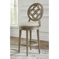 thumbnail image 2 of Ember Interiors Savona Wood Bar Height Swivel Stool, Vintage Gray, 2 of 3