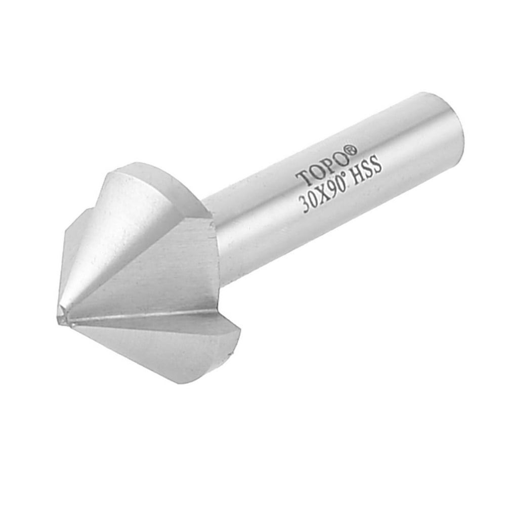 Unique Bargains HSS Chamfer End Mill Cutter Dia 30mm 90 Degree 3 Flutes