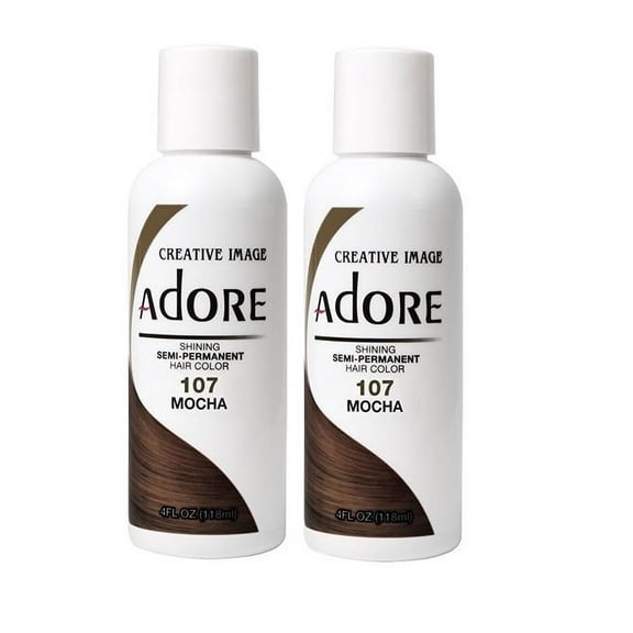 [2 PACK] Creative Images Systems Adore Semi-Permanent Hair Color [#107 MOCHA] * BEAUTY TALK LA *