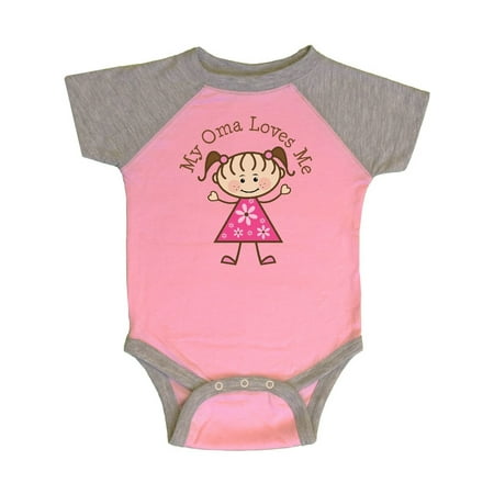 

Inktastic My Oma Loves Me Granddaughter Gift Gift Baby Girl Bodysuit
