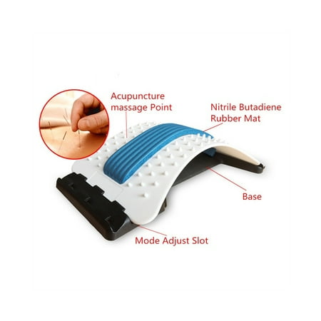 Blue and Black Back Massager Magic Stretcher Fitness Stretch Equipment Lumbar Support Relaxation Mate Spinal Pain Relieve