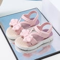 thumbnail image 2 of Tigivemen Girls Summer Shoe Toddler Sandals Sweet Flower Girl Dress Sandal with Bow Casual Open Toe Kids Flats Purple Size 9.5, 2 of 7