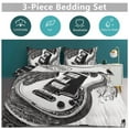 thumbnail image 5 of 3 Pcs Soft Bedding Set, Includes 1 Duvet Cover with Zipper And 2 Pillow,Shams Vintage Guitar With Wings King(102"×90"), 5 of 8
