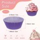 thumbnail image 3 of Uxcell 100-Pack Moldes de Cupcake Estándar para Hornear, Fundas para Cupcake Resistentes a la Grasa para Boda/Cumpleaños/Fiestas/ Navidad [Morado], 3 of 6