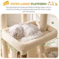 thumbnail image 4 of Globlazer 80" Large Cat Tree Tower for Large Cats with 2 Cat Condo Hammock, 6 Scratching Posts for All Indoor Cats, Beige, 4 of 10