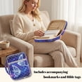 thumbnail image 4 of Xixirimido Quilted Bible Cover Bible Case for Women, Large Bible Carrying Case with Handle, Bible Study Supplies & Christian Gift for Men, Blue Butterfly Galaxy, 4 of 7