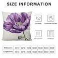 thumbnail image 5 of Pratyus Purple Flower Pillow Cases with Zipper Closure Home Decor for Living Room Bedroom Cushion Outdoor Use - Short Plush Material - 1PC 18x18in, 5 of 5