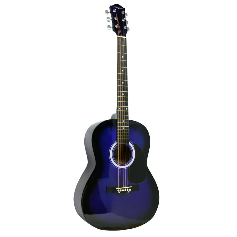 RockJam Full-Size Blue Acoustic Guitar Kit with Tuner, Bag RockJam Full-Size Blue Acoustic Guitar Kit with Tuner, Bag