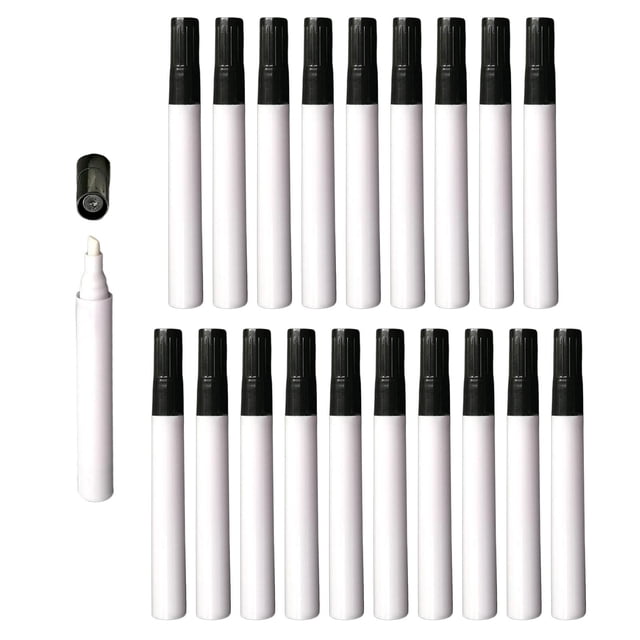 10x Varilla de bolígrafo vacía Bolígrafo recargable Portalápices de pintura Bolígrafo de pizarra Punta fina Táctil Varilla blanca oblicua