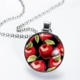 thumbnail image 2 of Fruit Women's Circular Glass Pendant Necklace, 2 of 5