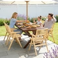 thumbnail image 6 of Bamboo Folding Chairs With Woven Rattan Backrest & Seat Rubber Bamboo Frame | Natural Wood Color, 6 of 7