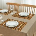 thumbnail image 3 of Black Leopard Sunflower Pattern Summer Placemats Table Placemats Set Of 4-Linen Kitchen Washable Placemats Table Mats 11.8"x17.7" Non-Slip Heat Resistant, 3 of 6