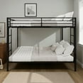 thumbnail image 2 of Tcbosik Queen Over Queen Bunk Bed for Adults, Heavy Duty Metal Bed Frame with Full-Length Guardrail and Built-in Ladder, Easy Assembly, Black, 2 of 10