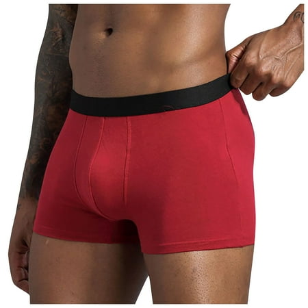 

Qcmgmg Mens Moisture-Wicking Cotton Stretch Boxer Briefs Patchwork Solid Color Underwear XXL