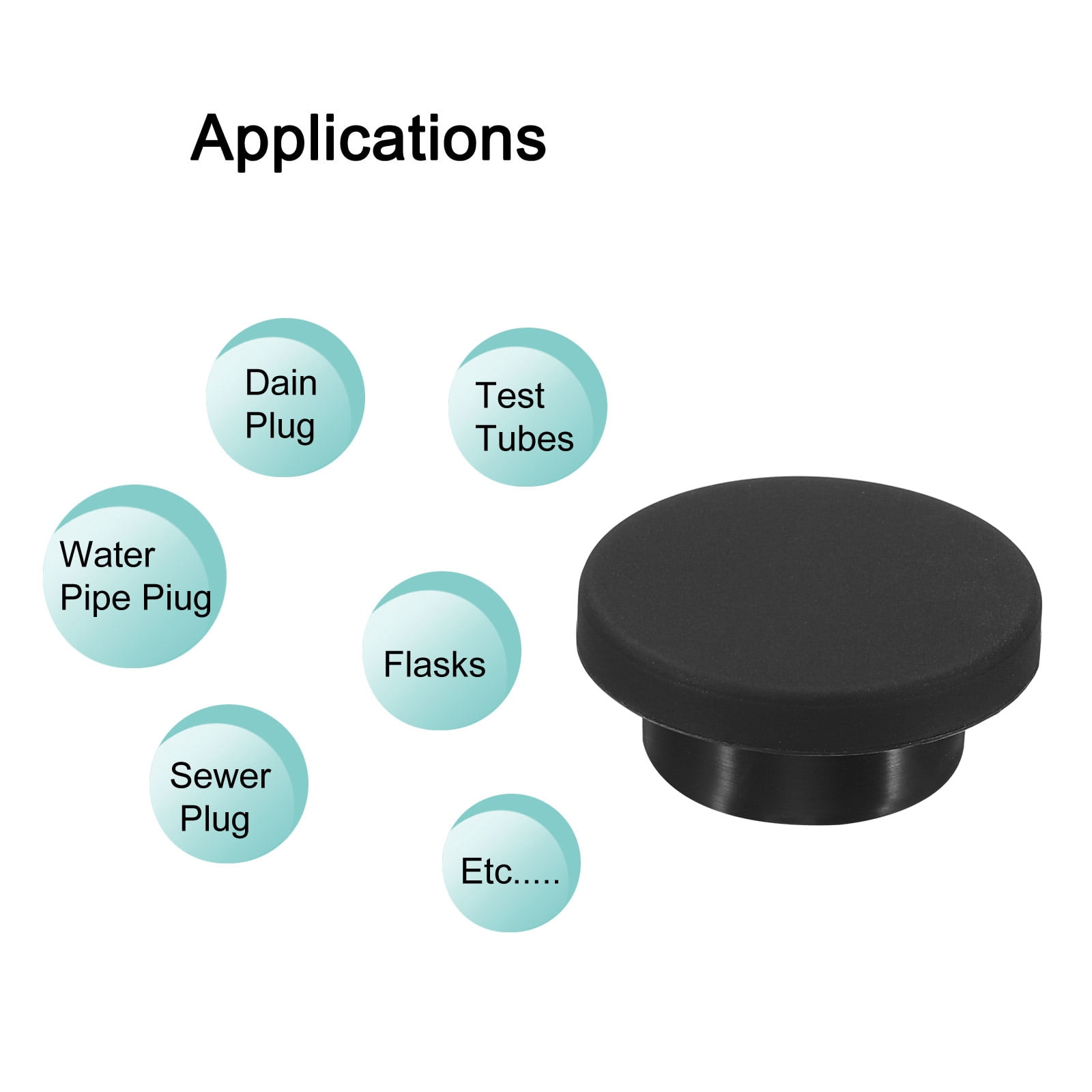 M METERXITY 15-Pack Silicone Hole Plugs – Snap-in Locking For 15.5-17mm Diameter Holes, Black Rubber Waterproof Sealing Plugs, Temp Range -104°F To 480°F – For Bulkheads, Test Tubes, Cylinders