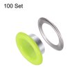 thumbnail image 3 of 100 juego Color redondos ojales 10mm Agujero metal Unique Bargains con Arandelas para recortes Álbum Zapatos Ropa Cuero lona Neón verde, 3 of 7