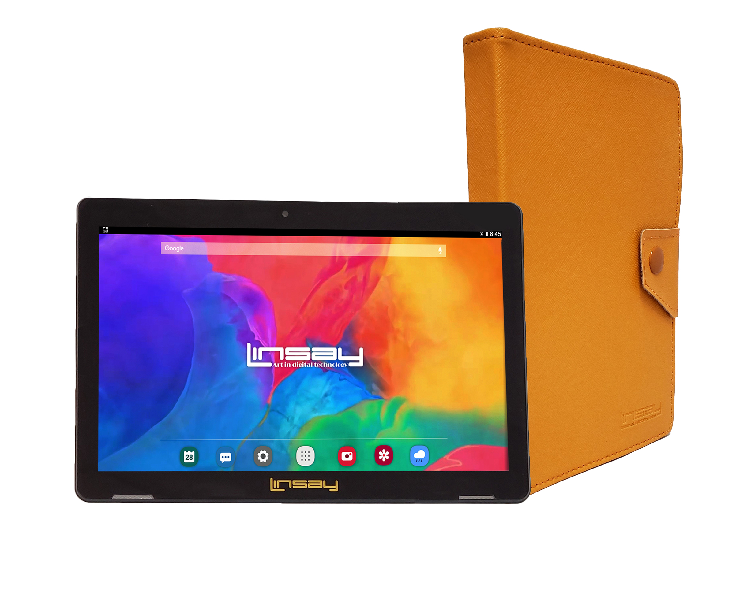 LINSAY 10.1" IPS 2GB RAM 64GB Storage Android 13 Tablet with Protective case Orange color, Google Certified - image 3 of 3
