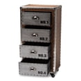 thumbnail image 2 of Baxton Studio Avere Brun Commode d'Accent en Bois à 4 Tiroirs Argent et Brun, 2 of 8