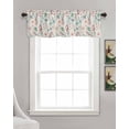 thumbnail image 3 of Seahorses Linen Curtain Valance for Bedroom/Bathroom/Kitchen/Office/Living/Dining Room Windows,Retro Coastal Ocean Starfish Summer Shell Rod Pocket Topper Drapes Decorative Cafe Drapery Panel 42x18, 3 of 6