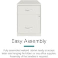 thumbnail image 3 of Space Solutions 18"D 2 Drawer Vertical Metal File Cabinet - Pearl White, 3 of 17